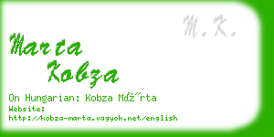 marta kobza business card